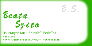 beata szito business card